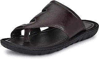 Burwood Men BWD 151 Leather Flip Flops Thong Sandals