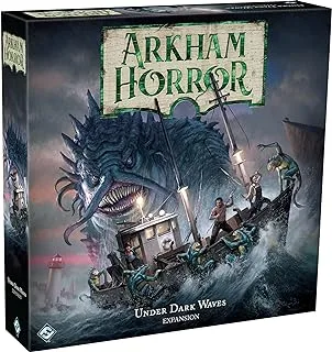 Arkham Horror 3Rd Edition Under Dark Waves Board لعبة التوسع | لعبة الغموض | لعبة الطاولة التعاونية للكبار | الأعمار 14+ | 1-6 لاعبين | متوسط ​​وقت اللعب 2-3 ساعات | بواسطة Fantasy Flight Games