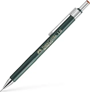 Faber Castell Tk Fine 9719 Mechanical Pencil 1.0Mm, Fully Retractable Lead Sleeve, With Integrated Eraser Made In Germany, Green, 136900