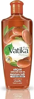 Vatika Naturals Enriched Hair Oil Moisturized Soft Argan, 300 ml