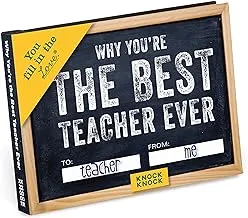 Knock Knock Why You're the Best Teacher Ever Fill in the Love Book Fill-in-the-Blank Gift Journal, 11.3 x 8.2 cm