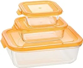 Taliona Boro Rectangular Food Container Set - Orange