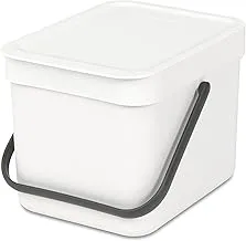 Brabantia 109706 Waste Bin, 6 L, White