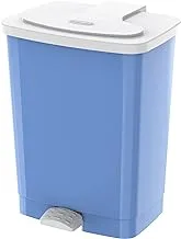 Cosmoplast 17L Step-On Waste Bin With Pedal, Sky Blue