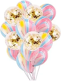 15pcs/Set Multi Color Foil Balloon Party Supplies Banner Paper Tassel Garland For Happy Birthday Party Decoration Kids Baby Party Supplies Air Wedding Decoration Helium Balloons