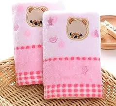 Sunbaby Kids Face Towel 100% Cotton -Pink, Set Of 2