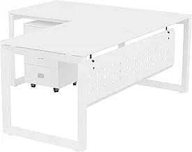 Mahmayi Vorm 136-16L White Modern Workstation Material-Melamine on MDF