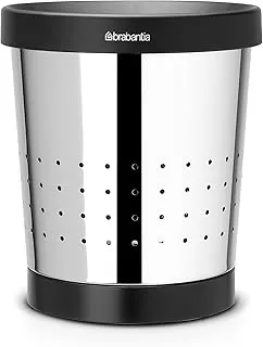 Brabantia Conical Waste Paper Bin With Holes, 5 L - Brilliant Steel