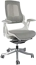 Mahmayi Robotto 608 - Back Office Chair - Made Up Of Mesh, Ergonomic Office Chair - Traditional In Style And Adjustable Backrest (Medium Back, White)