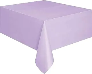 Unique Party 5081 5081-Lavender Plastic Tablecloth, 9ft x 4.5ft, Lavender, Pack of 1