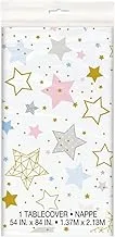 Unique Party 72413 - le le Little Star Plastic Tablecloth, 7ft x 4.5ft