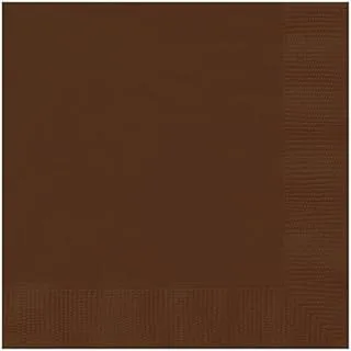 Unique Lucheon Napkins 20 Pieces, Brown