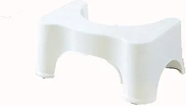 Bathroom Toilet Stool Squatting Stool Non-slip U-shaped Squat Toilet Stool Antiskid Cushion Bathroom Anti-Slip Footstool (Color : White)