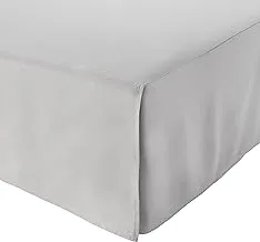 Amazon Basics Lightweight Pleated Bed Skirt - Full, Light Grey