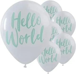 Gingerray Hello World Balloons 10 Pieces, 12 Inch Size