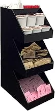 Mind Reader Acrylic 3-Tier Coffee / Tea Condiment Organizer, Black