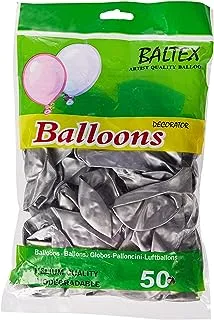 Party Propz Metallic balloons (Pack Of 50, Silver)