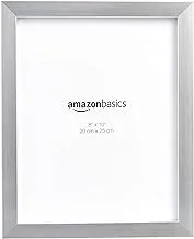 Amazon Basics Rectangular Photo Picture Frame, 20.32 CM x 25.4 CM, Pack of 2, Nickel