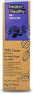 Freakin Healthy Raw Chocolate Bars 40G Dispenser, Pack Of 10 Pcs 400G, Gluten Free, Vegan, Healthy And Natural Chocolate Bars