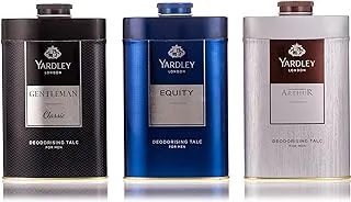 Yardley London Talc (3 X 150 gm) Gentlemen Classic + Equity + Arthur