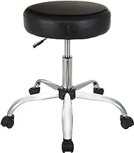 Amazon Basics Multi-Purpose Drafting Spa Bar Stool with Wheels - Black