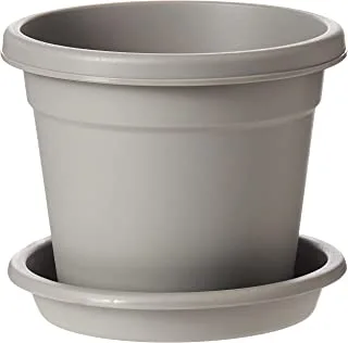 Cosmoplast Plastic Round Flowerpot 6” with Tray-P