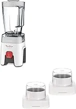 MOULINEX Blender | Genuine 1.75 L Blender Smoothie Maker | Mixer | 500 W |2 Attachments | One Speed and Pulse Function |White | 2 Years Warranty | LM242B28