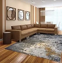 Al Salem Carpet Picasso Collection Carpet Modern Contemporary Area Rug 250 cm X 350 cm Grey Biege