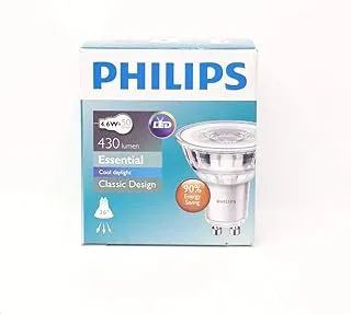 Philips Essential Led Spot Light- 4.6W, Gu10 220-240V 50/60Hz Capbase 50x54mm-CooL DayLight 1 Year Warranty