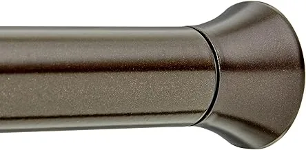 Amazon Basics Tension Curtain Rod, Adjustable 137.1 - 228.6 cm Width - Bronze, Classic Finial