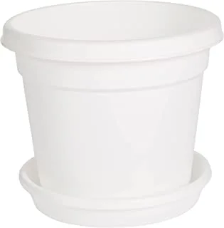 Cosmoplast Plastic Round Flowerpot 6” with Tray-P