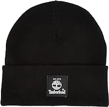 Timberland mens Short Watch Cap with Woven Label Cold Weather Hat