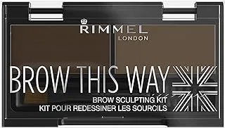 Rimmel London, Brow This Way Eyebrow Sculpting Kit, Dark Brown