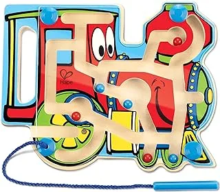 Hape Award Winning Hape Choo Choo Tracks Kid's Magnetic Wooden Maze Puzzle