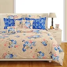 Swayam Caramel Collection Single Duvet Cover, Cream/Blue, 150 X 220 Cm, DUSd-1825