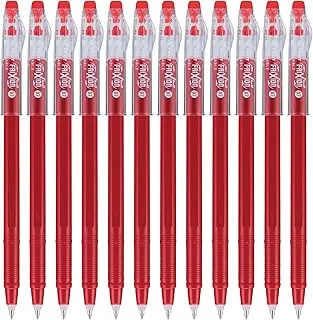 Pilot, FriXion ColorSticks Erasable Gel Ink Pens, Fine Point 0.7 mm, Pack of 12, Red