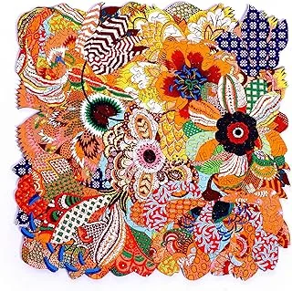 Hartmaze Wooden Jigsaw Puzzles-Flowers Fury Blossom in Beauty and Fascination 246 Truly Unique Pieces Small Square Shape-Best Choice for Adults and 14 Years Age up Teens.