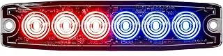 Buyers Products - 8892205 Ultra Thin 5 Inch LED Strobe Light, Red/Blue