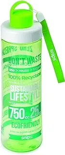 Snips Tritan Decorated Water Bottle 0.75 L - Eco Green