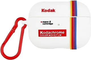 Case-Mate X Kodak - Airpods Pro Case With Circular Ring Clip - Precision Molded Fit And Wireless Charge Compatible - White With Kodachrome Stripes, one size