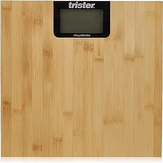 Trister Wooden Weight Measuring Scale | With Backlit Display | High Precision Sensors | Backlit LCD |180kg/360 lbs | TS-415BS-W