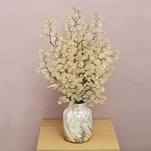 YATAI Pack of 8 Artificial Reniform Leaves Flowers Spray Branches Artificial Plants Leaf Silk Flowers Wholesale Fake Vine Flowers for Home Table Vase Centerpiece Ornament Wedding Decor (Champagne)