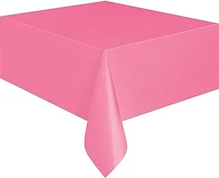 Hot Pink Plastic Tablecloth, 108