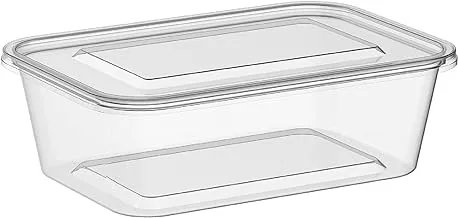 Cosmoplast 750 ml Pack Of 10 Clear Microwave Containers With Clear Lids, Ifcmmwclt75S01Tp, Microwave Container