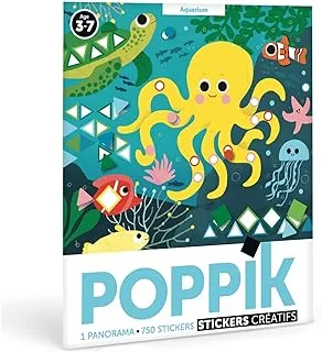 Poppik Arts And Crafts My Sticker Mosaic Aquarium For Kids Ages 3+ Years