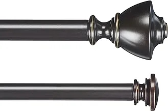 Amazon Basics Double Curtain Rod with Urn Finials - 72