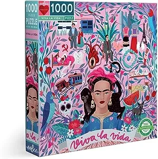 Eeboo Piece And Love Viva La Vida Frida Kahlo 1000 Piece Square Adult Jigsaw Puzzle