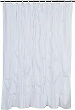 Amazon Basics Pinched Pleat Bathroom Shower Curtain - White, 72 Inch