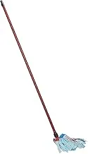 Vileda 3action Supermocio Floor Mop with a Stick, Versatile, Red Spot Eraser, Blue Microfibre, 3d Red Spots, 14 X 7 X 157 Cm