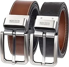 Kenneth Cole Men's Reversible Belt Gunmetal Buckle